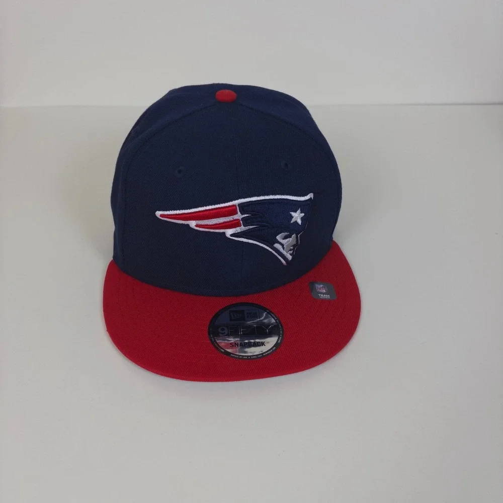 NWT New Era Hat MensPatriots 9FIFTY Snapback Navy Red NFL Cap Football New